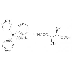 3-(S)-(1-甲酰胺基-1,1-二苯基甲基)吡咯烷-L-酒石酸盐-CAS:134002-26-9
