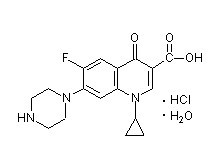 环丙沙星盐酸盐一水合物-CAS:86393-32-0