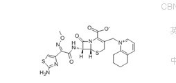 7-[(Z)-2-(2-氨基-4-噻唑基)-2-(甲氧基亚氨基)乙酰胺基]-8-氧代-5-硫杂-1-氮杂双环[4.2.0]辛-2-烯-2-甲酸-3-甲基-(5,6,7,8-四氢喹啉鎓)内盐-CAS:84957-30-2