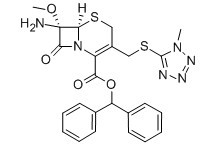 7beta-氨基-7alpha-甲氧基-3-(1-甲基-1H-四唑-5-硫甲基)-8-氧代-5-硫-1-杂氮双环[4.2.0]辛-2-烯-2-甲酸二苯基甲酯-CAS:56610-72-1