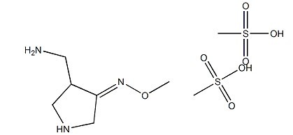 (Z)-3-(氨基甲基)-4-(甲氧基亚胺基)吡咯烷二甲磺酸盐-CAS:329181-36-4