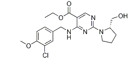 (S)-4-((3-氯-4-甲氧基苄基)氨基)-2-(2-(羟甲基)吡咯烷-1-基)嘧啶-5-甲酸乙酯-CAS:330785-83-6