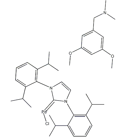 [[1,3-双(2,6-二异丙苯基)咪唑-2-亚基](N,N-二甲基-3,5-二甲氧苄胺基)氯化钯(II)]-CAS:1093348-08-3