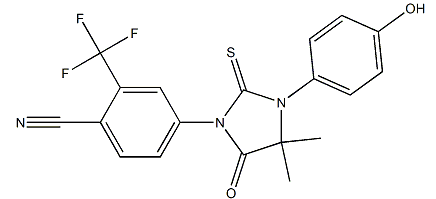 4-(3-(4-羟基苯基)-4,4-二甲基-5-氧代-2-硫代咪唑烷-1-基)-2-(三氟甲基)苯腈-CAS:915086-32-7