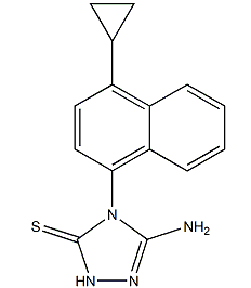 5-氨基-4-(4-环丙基-1-萘)-2,4-二氢-3H-1,2,4-噻唑-3-硫醇-CAS:878671-96-6