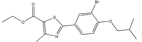 2-(3-溴-4-异丁氧基苯基)-4-甲基噻唑-5-甲酸乙酯-CAS:144060-96-8