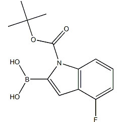 (1-(叔丁氧基羰基)-4-氟-1H-吲哚-2-)硼酸-CAS:1000068-25-6