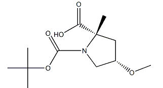 1-（叔丁基）-2-甲基（2S，4S）-4-甲氧基吡咯烷-1,2-二羧酸酯-CAS:215918-38-0