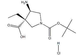 反式-1-BOC-4-氨基吡咯烷-3-甲酸乙酯盐酸盐-CAS:955138-54-2