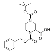 (R)-4-叔丁氧羰基-1-苄氧羰基-2-哌嗪羧酸-CAS:954388-33-1