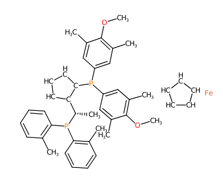 (S)-1-{(RP)-2-[双(4-甲氧基-3,5-二甲基苯基)膦基]二茂铁基}-乙基双(2-甲基苯基)膦-CAS:849924-52-3