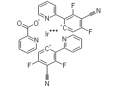 二[2-(5-氰基-4,6-二氟苯基)吡啶-C2,N)]吡啶甲酰合铱-CAS:665005-28-7