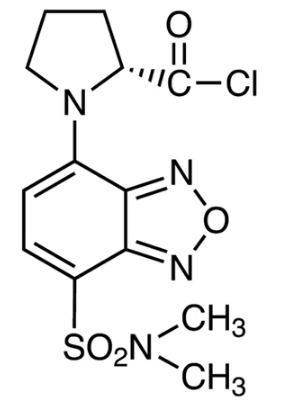 (R)-(+)-DBD-Pro-COCl [=(R)-(+)-4-(N,N-二甲氨基磺酰基)-7-(2-氯甲酰四氢吡咯-1-基)-2,1,3-苯并恶二唑] [用于e.e.值测定的HPLC标记试剂]-CAS:150993-62-7