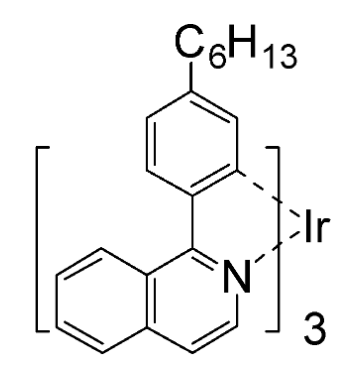 三(1-(4-正己基苯基)-异喹啉-C2,N)合铱(III)-CAS:1240249-29-9
