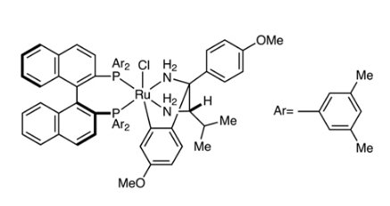 氯{(S)-(-)-2,2'-双[二(3,5-二甲苯基)膦基]-1,1'- 联萘}[(2S)-(+)-1-(4-甲氧基苯基)-1(4-甲氧基苯基-kC)-3-甲基-1,2-丁二胺]钌(II)-CAS:1312713-89-5