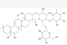 (3b,4a,11a,16b)-16,23,28-Trihydroxy-11-methoxyolean-12-en-3-yl O-6-deoxy-a-L-mannopyranosyl-(1®4)-O-[b-D-glucopyranosyl-(1®6)]-b-D-glucopyranoside-CAS:104109-35-5