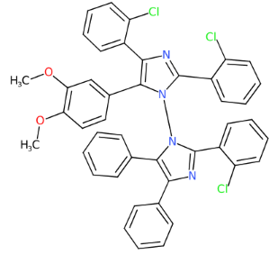 2,2',4-三(2-氯苯基)-5-(3,4-二甲氧基苯基)-4'5'-二苯基-1,1'-二咪唑-CAS:100486-97-3