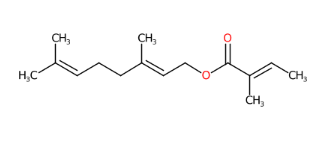 (E)-(E)-3,7-二甲基辛-2,6-二烯-1-基 2-甲基丁-2-烯酸酯-CAS:7785-33-3