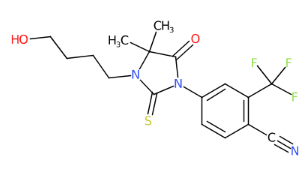 4-[2-硫代-3-(4-羟丁基)-4,4-二甲基-5-氧代咪唑烷-1-基]-2-三氟甲基苯腈-CAS:155180-53-3