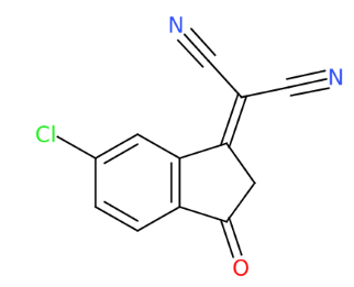 2-(6-氯-3-氧代-2,3-二氢-1H-茚-1-亚基)丙二腈-CAS:507484-48-2