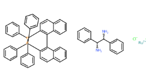 二氯[(R)-(+)-2,2'-二(二苯基膦)-1,1'-联萘基][(1R,2R)-(+)-1,2-二苯基乙二胺)钌(II)-CAS:212143-23-2