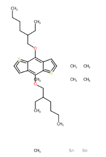 1,1'-[4,8-双[(2-乙基己基)氧基]苯并[1,2-B:4,5-B']二噻吩-2,6-二基]双[1,1,1-三甲基锡]-CAS:1160823-78-8