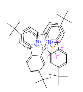 (2-2'-联(4-叔丁基吡啶)双[2-(4-叔丁基苯基)吡啶]铱(III)六氟磷酸盐-CAS:1570275-52-3