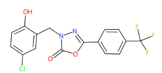 3-(5-氯-2-羟基苄基)-5-(4-(三氟甲基)苯基)-1,3,4-恶二唑-2(3H)-酮-CAS:202821-81-6