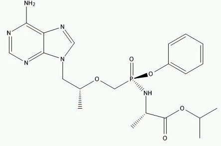 (S)-丙胺酸异丙酯2-{(R)-[((R)-1-(6-氨基-9H-嘌呤-9-基）-1-甲基乙氧基]甲基}-苯氧基磷酰基-CAS:383365-04-6