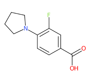 3-氟-4-(吡咯烷-1-基)苯甲酸-CAS:1021243-16-2