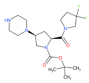 (2S,4S)-1-Boc-2-(3,3-二氟吡咯烷-1-羰基)-4-(1-哌嗪基)吡咯烷-CAS:869489-00-9