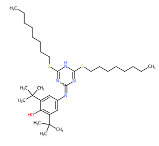 4-[[4,6-双(n-辛基硫基)-1,3,5-三嗪-2-基]氨基]-2,6-二叔丁基苯酚-CAS:991-84-4