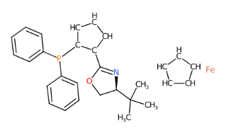 (4S)-叔丁基-(2R)-[2-(二苯基膦基)二茂铁基]-2-噁唑啉-CAS:163169-15-1