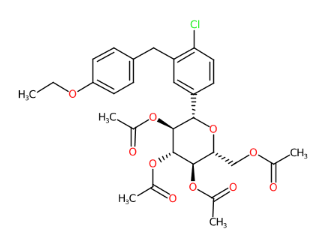 (1S)-1,5-脱水-1-C-[4-氯-3-[(4-乙氧基苯基)甲基]苯基]-D-山梨醇四乙酸酯-CAS:461432-25-7