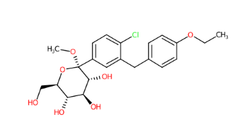 (2S,3R,4S,5S,6R)-2-(4-氯-3-(4-乙氧基苄基)苯基)-6-(羟甲基)-2-甲氧基四氢-2H-吡喃-3,4,5-三醇-CAS:714269-57-5