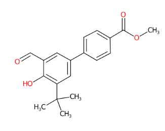 3’-叔丁基-4’-羟基-5’-甲酰基联苯-4-甲酸甲酯-CAS:1254049-58-5