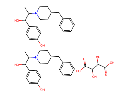 4-(2-(4-苄基哌啶-1-基)-1-羟丙基)苯酚 半((2R,3R)-2,3-二羟基丁二酸)-CAS:23210-58-4