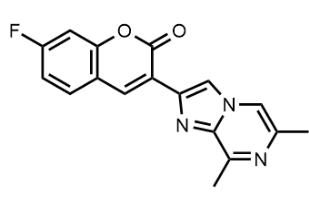 3-(6,8-二甲基咪唑并[1,2-a]吡嗪-2-基)-7-氟-2H-色烯-2-酮-CAS:1446333-88-5