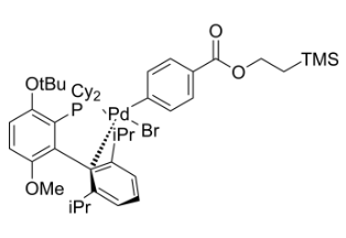 (SP-4-2)-溴[二环己基[3-(1,1-二甲基乙氧基)-6-甲氧基-2',6'-双(1-甲基乙基)[1,1'-联苯]-2-基-κC1']膦-κP][4-[[2-(三甲基硅烷基)乙氧基]羰基]苯基]钯-CAS:2489525-81-5