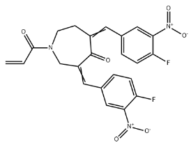 1-丙烯酰基-3,5-双(4-氟-3-硝基亚苄基)氮杂环庚烷烷-4-酮-CAS:1431280-51-1