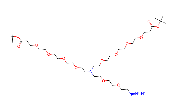 N-(叠氮-二聚乙二醇)-N-双(四聚乙二醇-叔丁酯)-CAS:2112731-81-2