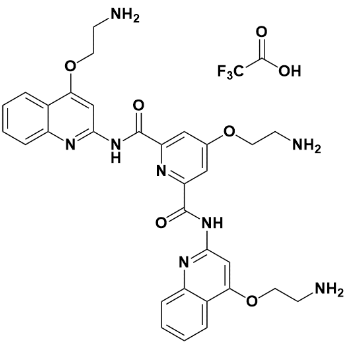 4-(2-氨基乙氧基)-N2,N6-双(4-(2-氨基乙氧基)喹啉-2-基)吡啶-2,6-二甲酰胺 2,2,2-三氟乙酸盐-CAS:1472611-44-1