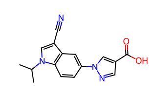 1-(3-氰基-1-异丙基-1H-吲哚-5-基)-1H-吡唑-4-羧酸-CAS:1287766-55-5