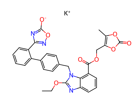 3-(4'-((2-乙氧基-7-(((5-甲基-2-氧代-1,3-二氧杂环戊二烯-4-基)甲氧基)羰基)-1H-苯并[d]咪唑-1-基)甲基)-[1,1'-联苯基]-2-基)-5-氧代-5H-1,2,4-恶二唑-2-钾盐-CAS:863031-24-7
