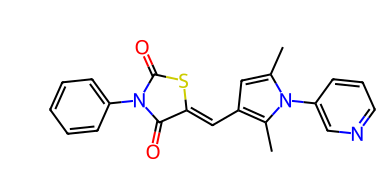 5-((2,5-二甲基-1-(吡啶-3-基)-1H-吡咯-3-基)亚甲基)-3-苯基噻唑烷-2,4-二酮-CAS:677331-12-3