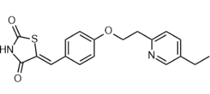 (Z)-5-(4-(2-(5-乙基吡啶-2-基)乙氧基)亚苄基)噻唑烷-2,4-二酮-CAS:136401-69-9