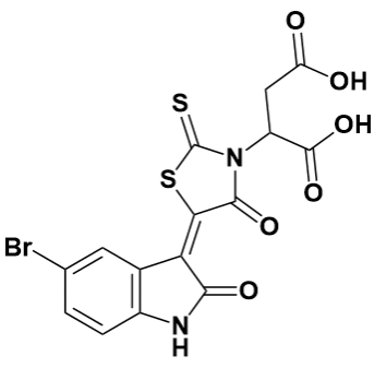 2-(5-(5-溴-2-氧代吲哚啉-3-亚基)-4-氧代-2-硫代噻唑烷-3-基)琥珀酸-CAS:301356-95-6