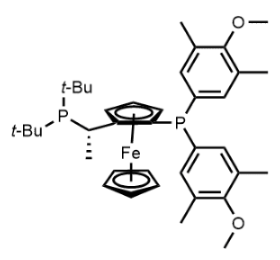 (S)-1-[(Rp)-2-[双(4-甲氧基-3,5-二甲基苯基)膦基]二茂铁基]乙基二叔丁基膦-CAS:849924-40-9