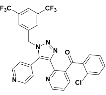 (2-(1-(3,5-双(三氟甲基)苄基)-5-(吡啶-4-基)-1H-1,2,3-三唑-4-基)吡啶-3-基)(2-氯苯基)甲酮-CAS:622370-35-8