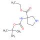 3-(Boc-氨基)吡咯烷-3-甲酸乙酯-CAS:1613023-56-5